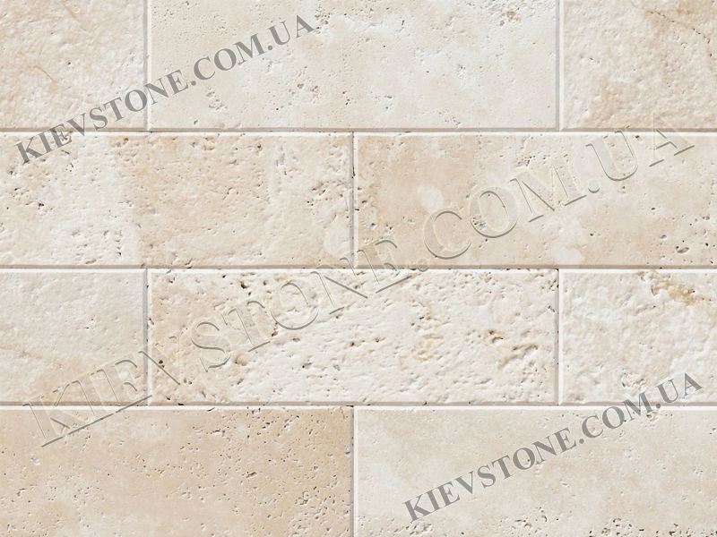 Travertine brushed, beige 10x30x1cm KievStone
