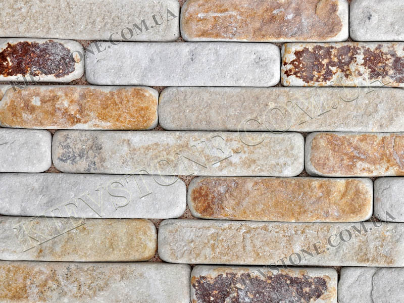 Sandstone white-yellow-brown 5xLx3cm  KievStone