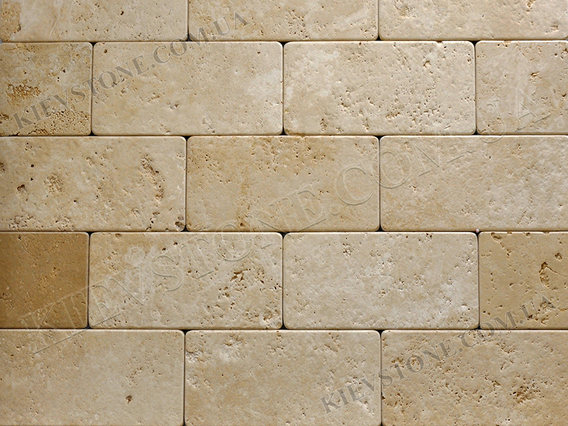 Travertine brushed, beige 10x20x1cm KievStone