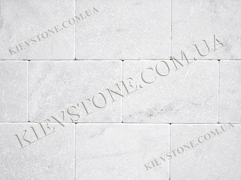 Marble white-gray rounded 20х30 cm KievStone
