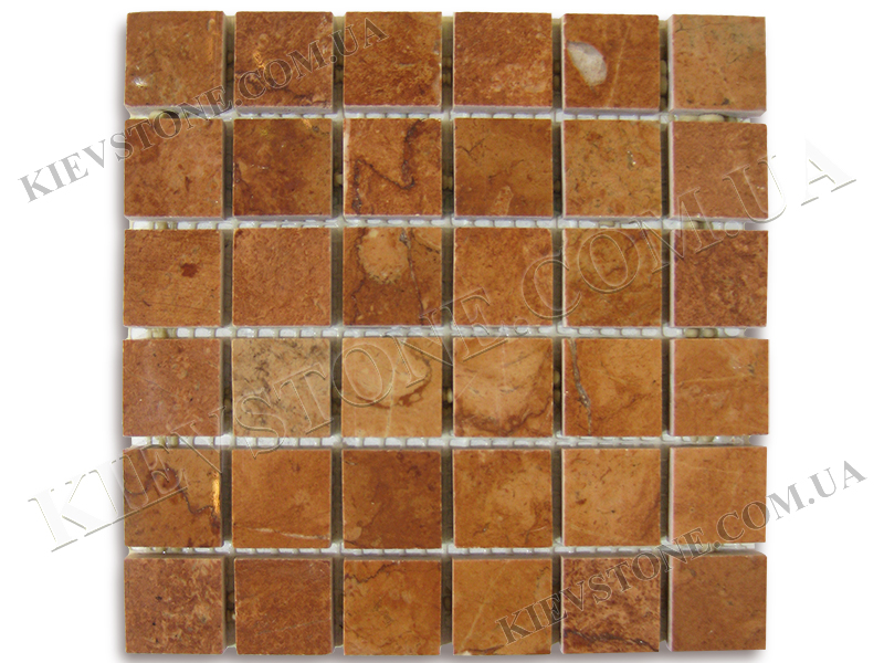 Marble mosaic Terracotta Mix 4,7х4,7х0,6сm Polished KievStone