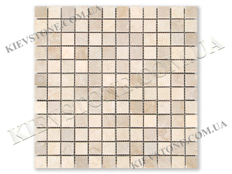 Marble mosaic Mix Beige 2,3х2,3х0,6 сm tumbled KievStone