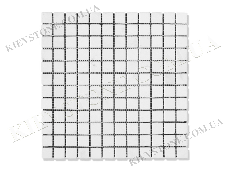 Marble mosaic Mix White B.I. 2,3х2,3х0,6 сm tumbled KievStone