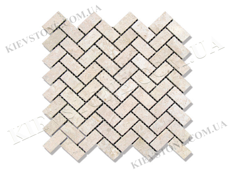 Мозаика из мрамора Victory Beige 4,7х2,3х0,6 см полированная KievStone