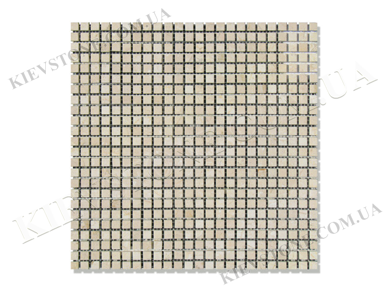Marble mosaic Mix Beige 1х1х0,6 сm polished KievStone