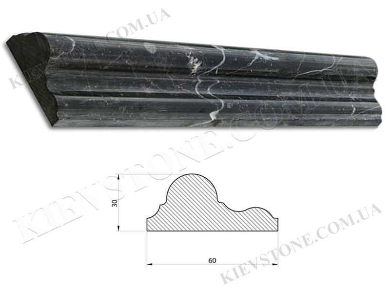 Marquina Black, полированный MM-133 KievStone