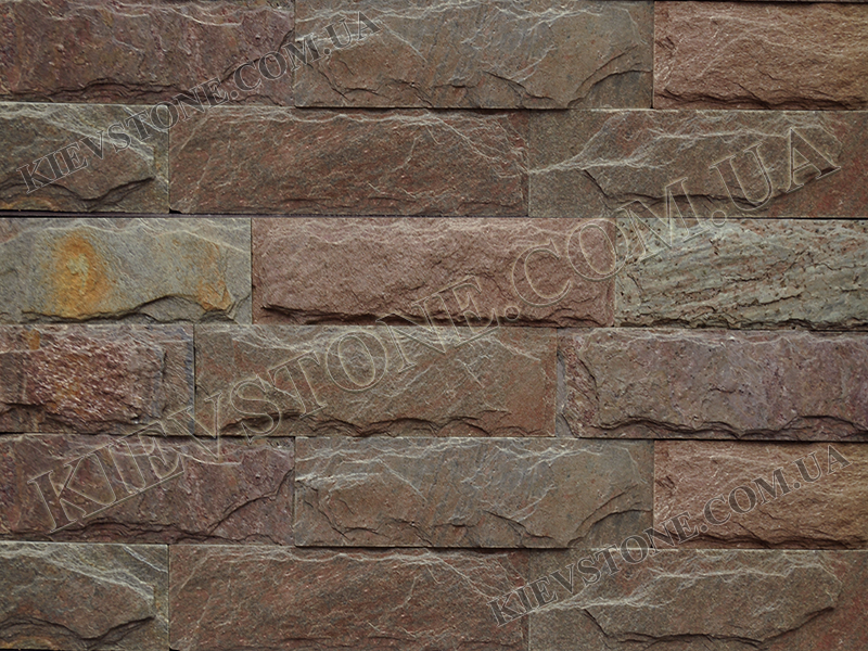 Slate India, Copper Red with chiseled edge, 7хLcm KievStone