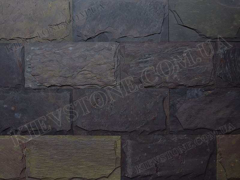 Сланець Індія, Dark Multicolor зі сколом, 15х30см KievStone