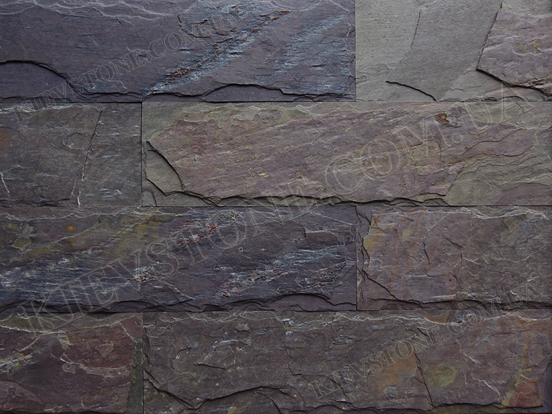 Сланець Індія, Dark Multicolor зі сколом, 15х60см KievStone
