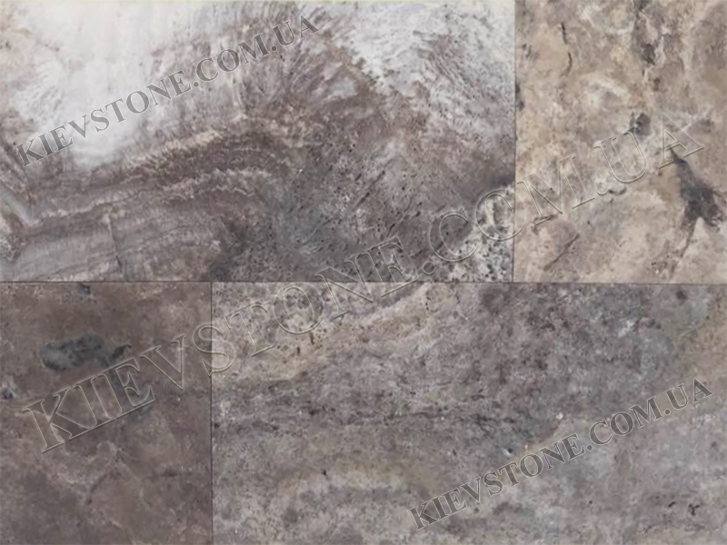 Travertine brushed, grey 30.5x61x1.2cm KievStone