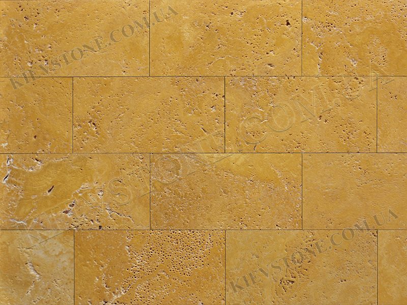 Travertine brushed, yellow 15x30x1cm KievStone