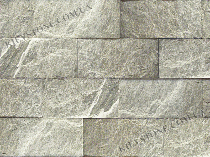 Сланець Сирія, Біло-сірий, 15х30см KievStone