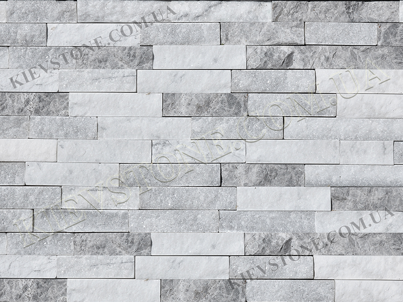 Marble white-gray Mix split 3xL cm  KievStone