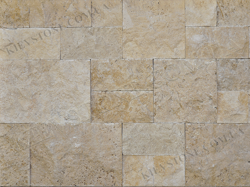 Travertine split, beige 5, 10х Lх 2 сm KievStone