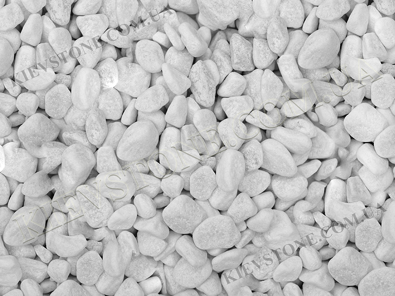 Marble white pebbles 