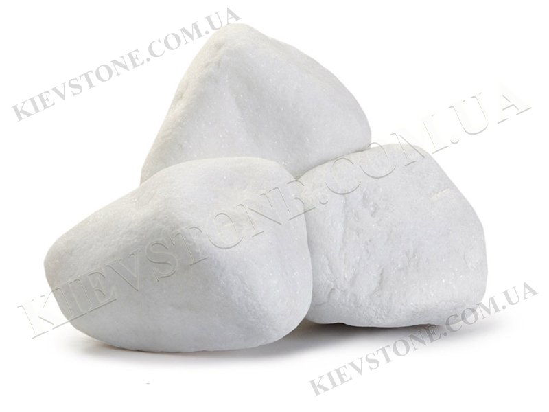 Marble white pebbles 