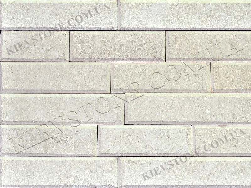 Limestone white-beige brushed chamfered 6хL cm (Carpathians) KievStone