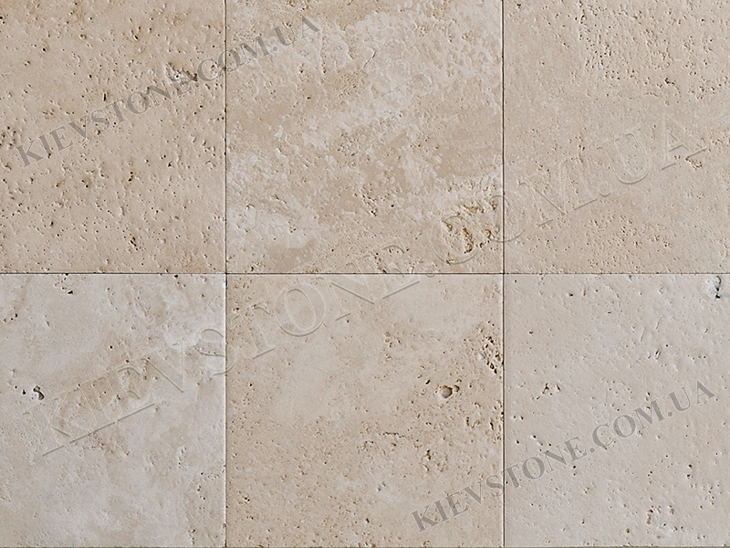 Travertine brushed, beige 30x30x1.2cm KievStone