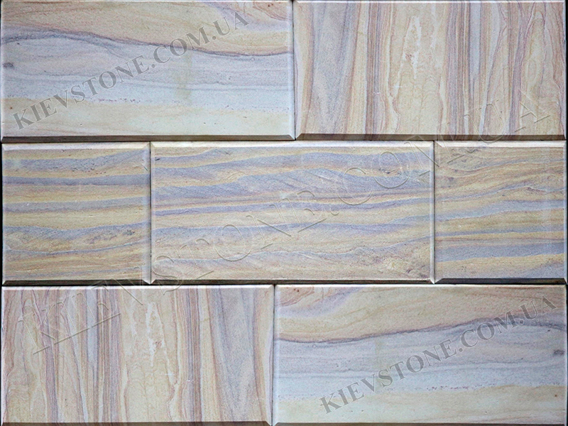 Sandstone Rainbow with chamfer 45 dg 15x30x2cm KievStone
