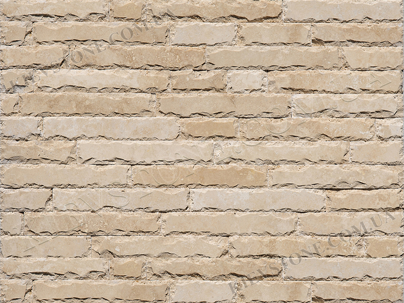 Travertine brushed+split, beige 3.6хLx1.2сm KievStone