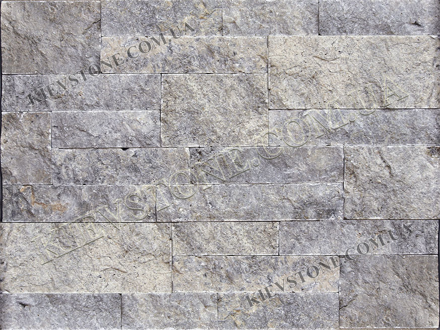 Travertine split, grey 5,10хLх1.2 сm KievStone