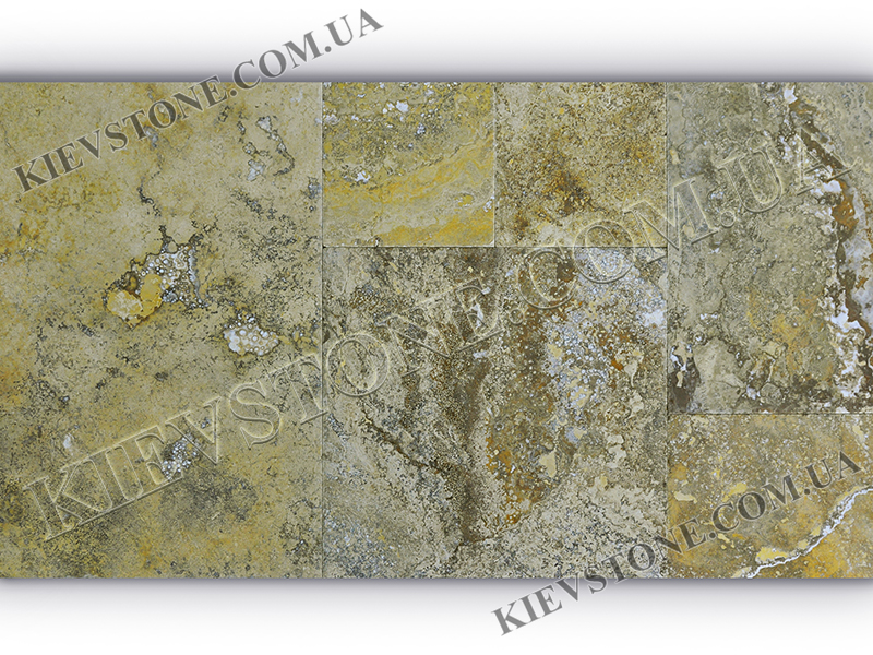 Travertine tumbled, multicolor 20.3х20.3х1.2 сm, 40.6х40.6х1.2 сm KievStone