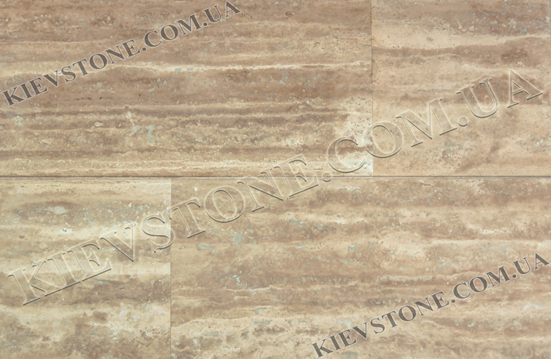 Travertine filled vien-cut, brown 30.5x61x1.2 сm KievStone
