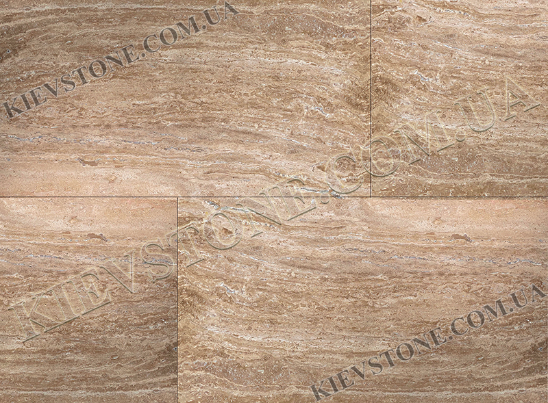 TRAVERTINE FILLED, POLISHED, BROWN 30*60*1,2 сm KievStone