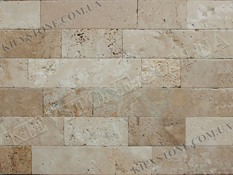 Travertine brushed, beige 7.5xLx1cm KievStone
