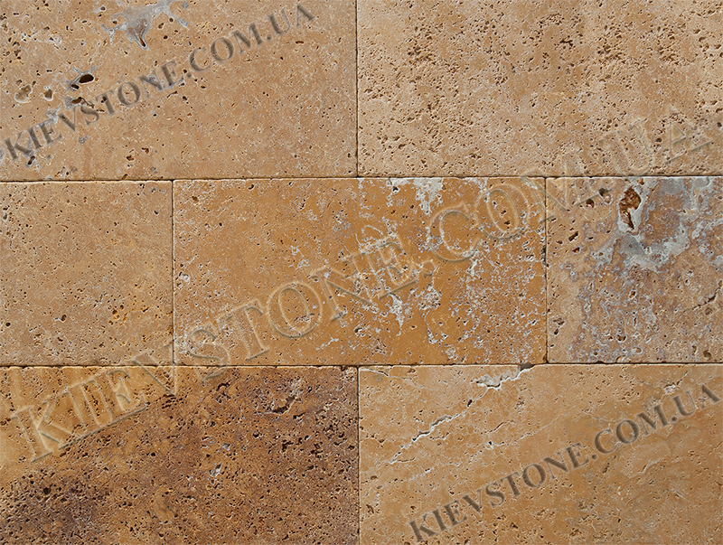 Travertine tumbled, yellow 20.3х40.6х1.2 cm KievStone