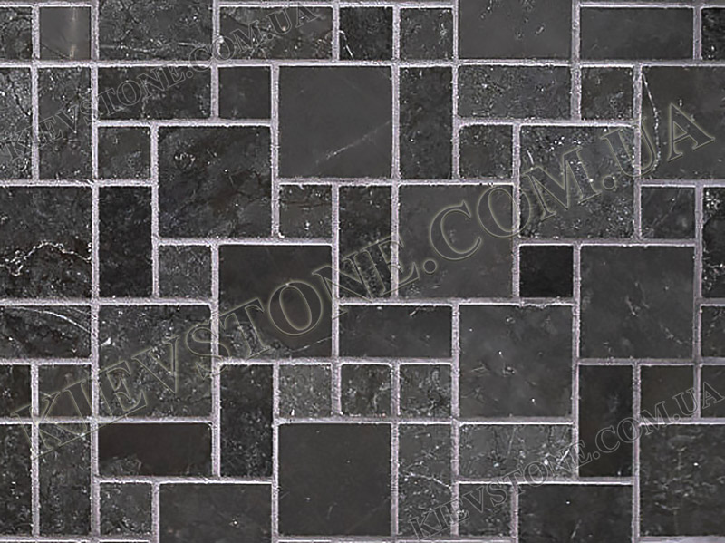 Marble mosaic Black Set polished KievStone
