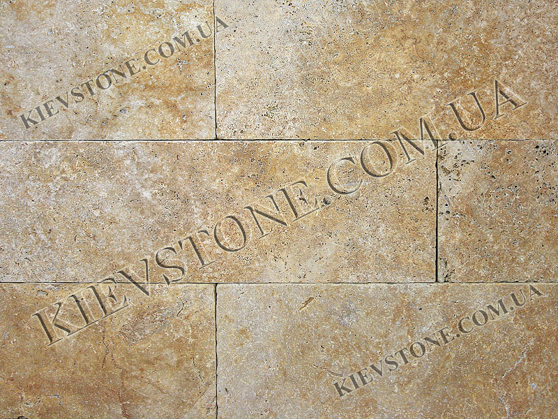 Travertine tumbled, yellow 20х60х1.2 сm KievStone
