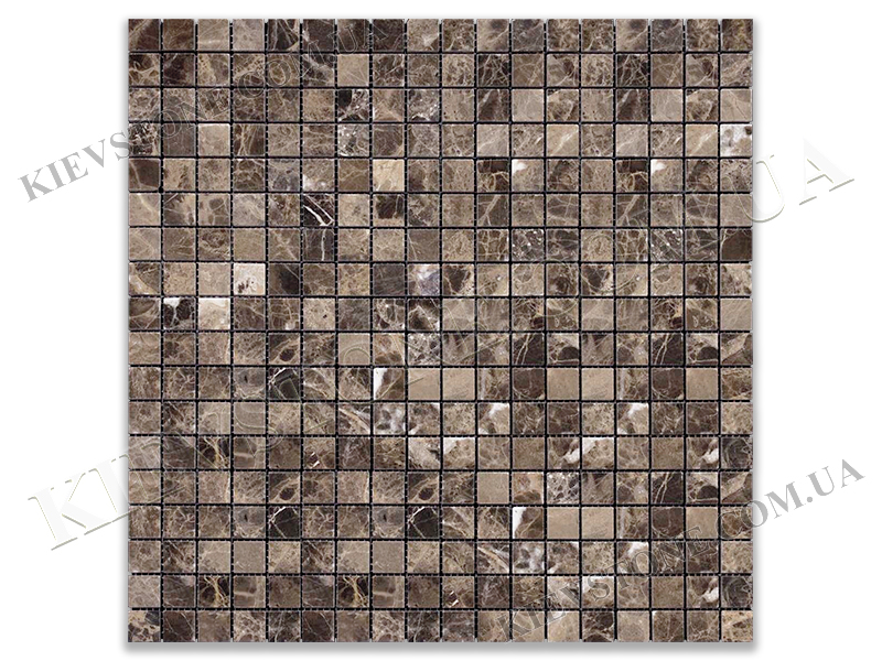 Marble mosaic Dark mix 1,5х1,5х0,6 сm tumbled KievStone