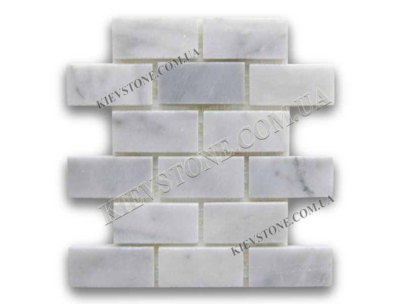 Мозаика из мрамора Mix White B.I. 2,3х4,7х0,6см полированная KievStone