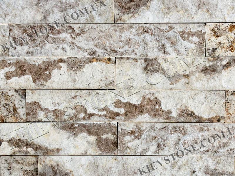 Travertine split, grey 5хLх2 сm KievStone