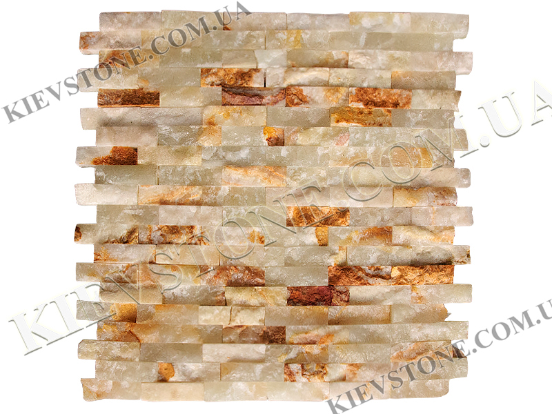 Мозаика из оникса желтого MO-02 KievStone