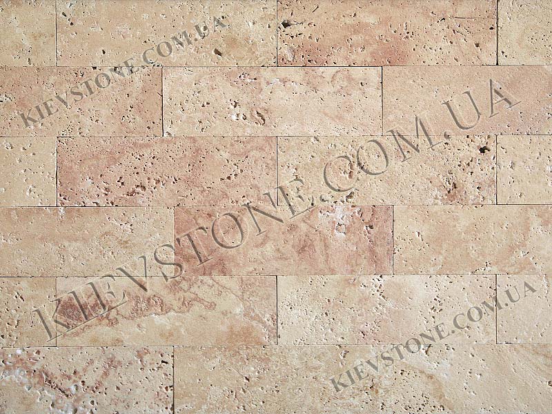 Travertine brushed, pink 10x30.5x1.2cm KievStone