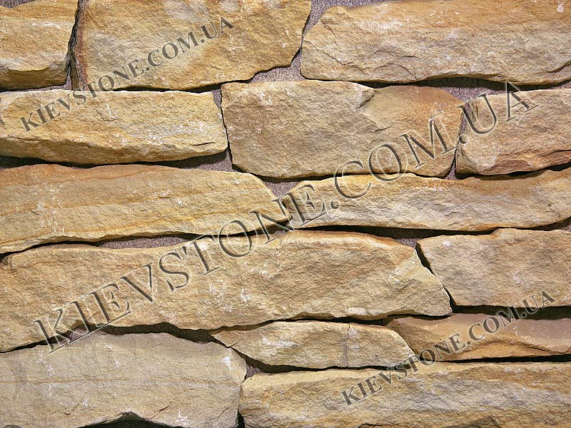 Sandstone butt yellow LxLx2-3сm KievStone