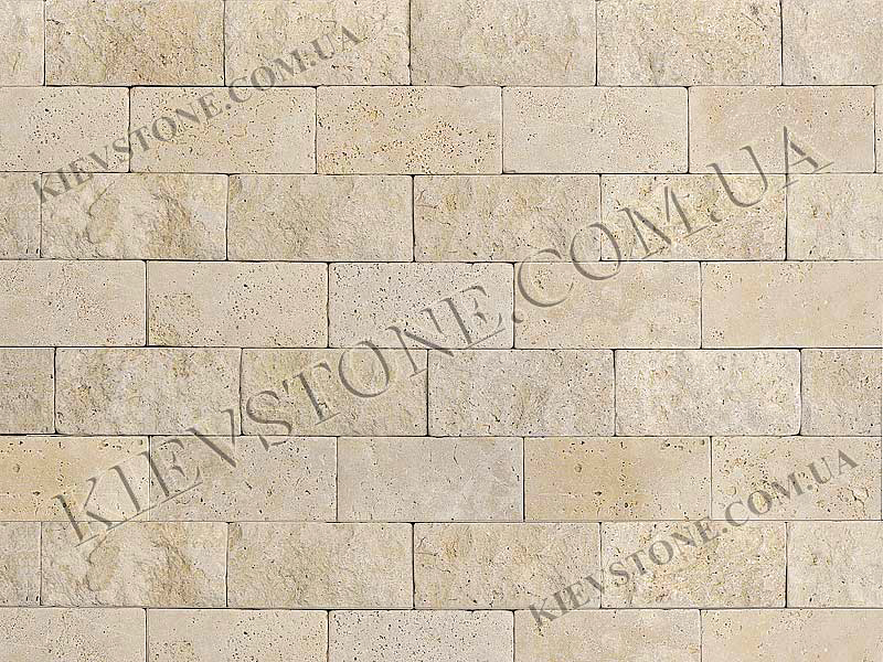 Travertine tumbled & antique, beige 7.5х15х1.2 cm KievStone