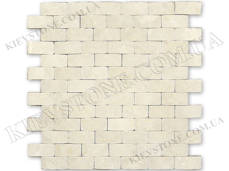 Мозаика из мрамора Бежевая окатанная KievStone