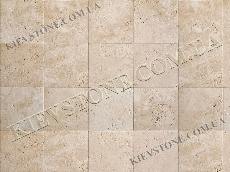 Travertine brushed, beige 15x15x1cm KievStone