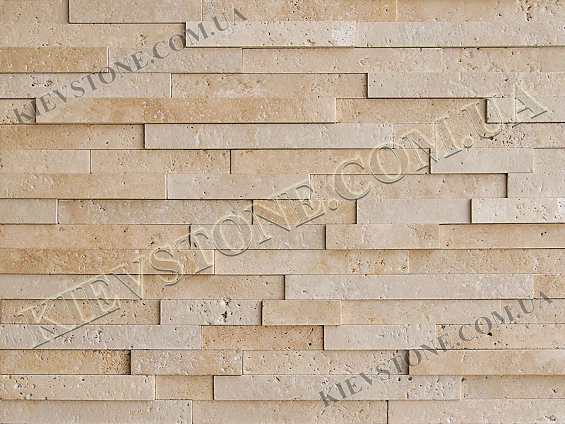 Travertine 3d cutting, beige 2.5хLx1,1.2,2сm KievStone