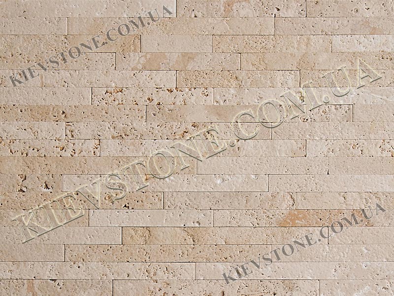 Travertine brushed, beige 2.5хLx1сm KievStone