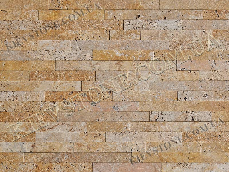 Travertine brushed, yellow 2.5хLx1сm KievStone