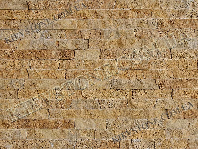 Travertine split, yellow 2.5хLх1.2сm KievStone