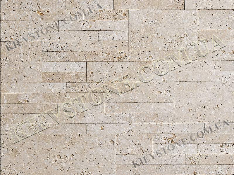 Travertine brushed mix, beige 2.5,5,10хLx1сm KievStone