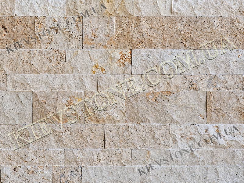 Travertine split, beige 5, 7.5, 10 х L х 1.2 сm KievStone