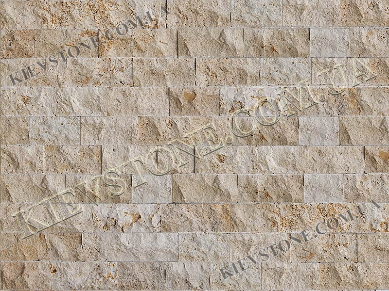 Travertine split, beige 5хLх1.2 сm KievStone