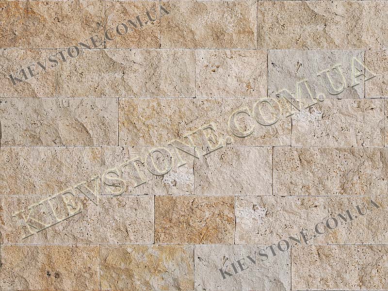 Travertine split, beige 10хLх2 сm KievStone