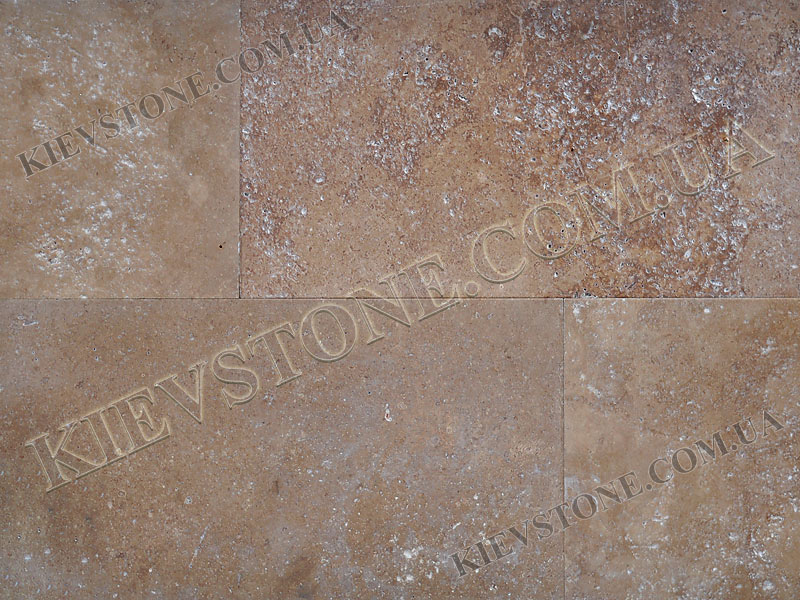 Travertine brushed, brown 30.5x61x1.2cm KievStone